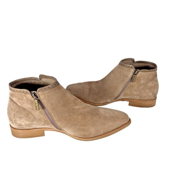 ITALEAU Miralda Beige Studded Waterproof Side Zip Ankle Booties EU 39 US 8.5 - Picture 4 of 14